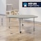 Flash Furniture Commercial Adjustable Height Flower Activity Table with Locking Casters-LT Gray XU-A60-FLR-LTGRY-T-P-CAS-GG - alternate 10