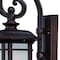Homeroots Antique Bronze Frosted Linen Glass Lantern Wall Light 398625 - alternate 4