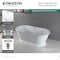 Kingston Brass 66-Inch Acrylic Oval Double Ended Pedestal Tub with Drain, No Faucet Drillings VTDE663124C423 - alternate 6