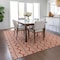 Homeroots 8' X 10' Coral And Beige Ogee Washable Indoor Outdoor Area Rug 601545 - alternate 7