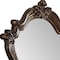 Homeroots 47" Brown Crowned Top Solid Wood Framed Mounted Dresser Mirror 374250 - alternate 4