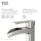 Vigo Paloma Single Handle Single-Hole Bathroom Faucet in Brushed Nickel VG01041BN - alternate 5