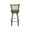 Holland Bar Stool Co Eleanor 30in Swivel Bar Stool with Bronze Finish, Medium Back and Graph Chalice Seat 880 - alternate 7