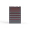 Strong Hold 9 drawer cabinet - (4x 2ft, 1x 3ft, 2x 4ft, 2x 5ft) - Red accents - Electronic Lock S3044-PPRAS-0901DS - alternate 1