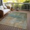Homeroots 10' X 14' Artichoke Green Gray And Gold Abstract Washable Indoor Outdoor Area Rug 603064 - alternate 8