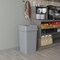 Regal Altair 35 Gallon Square Gray Plastic Trash Can with Drop Shot Swing Lid, Heavy Duty Resin Construction ZR-TC-100-GR-35-SW-KIT - alternate 5