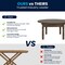 Flash Furniture HERCULES 60 in. Round Mahogany Commercial Farmhouse Folding Table, Antique Rustic Solid Pine XA-F-60-RD-MG-GG - alternate 9