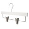 Nahanco 14in Low Gloss White Wooden SlimLine Pant/Skirt Hanger w/ Padded Clips, 50PK SL70114RC50 - alternate 5