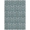Homeroots 3' X 5' Teal Damask Washable Non Skid Indoor Outdoor Area Rug 563901 - alternate 9