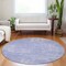 Homeroots 8' Lavender Purple And Lilac Round Abstract Washable Indoor Outdoor Area Rug 588782 - alternate 6