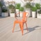Flash Furniture Contemporary Chair, 21-1/2 in W 19" L 27-3/4" H, Integrated CH-31270-OR-GG - alternate 9
