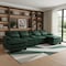 Homeroots 55" Green Fabric Modular USB Sleeper Sofa 568295 - alternate 10