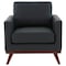 Leisuremod Chester Modern Leather Accent Armchair with Birch Wood Base, Black CS33BL-L - alternate 9