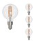 Bulbrite LED Filament 4W, Dimmable G16 Bulbs, Clear Glass, E12 Base, 2700K, 350 Lm, 4PK 862874 - alternate 1