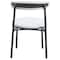 Leisuremod Lume Modern Dining Side Chair in Polyester with Black Steel Frame in Grey, 4PK LC20GR4 - alternate 9