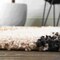 Jonathan Y Nova Modern Bold Strie' Shag Beige/Black/Yellow 5 ft. x 8 ft. Area Rug SHG102A-5 - alternate 5