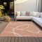 Homeroots 3' X 5' Salmon And Ivory Abstract Washable Indoor Outdoor Area Rug 597517 - alternate 8