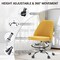 Yssoa Simple Deluxe Armless Office Desk Chair, Modern Cute Swivel Vanity Chair Comfy Home Office Chairs w 3A88HKCHAIROFFICEYLW01 - alternate 7