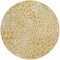 Homeroots 8' Gold And Ivory Round Geometric Washable Indoor Outdoor Area Rug 595069 - alternate 6