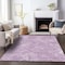 Homeroots 5' X 8' Lavender Purple And Ivory Geometric Washable Indoor Outdoor Area Rug 588317 - alternate 9