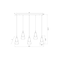Z-Lite Aimie 5-Light Linear Chandelier, 6 in W, Brushed Nickel 828P6-5L-BN - alternate 8