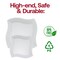 Smarty Had A Party 10" White Wave Plastic Dinner Plates (120 Plates), 120PK 7900-CASE - alternate 10