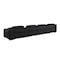 Homeroots 169" Black Italian Leather Reclining USB Sofa 632886 - alternate 8