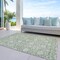 Homeroots 3' X 5' Artichoke Green And Beige Floral Washable Indoor Outdoor Area Rug 603437 - alternate 9