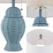 Jonathan Y Margie Wicker 20.5" Bohemian Rustic Iron LED Table Lamp, Blue, 2PK JYL4041B-SET2 - alternate 10