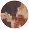 Homeroots 8' Brick Red And Red Round Abstract Washable Indoor Outdoor Area Rug 609162 - alternate 7