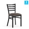 Flash Furniture HERCULES Black Ladder Back Metal Restaurant Chair - Mocha Vinyl Seat, 2PK 2-XU-DG694BLAD-MCHV-GG - alternate 10