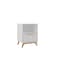 Homeroots Modern White And Natural Flair Night Stand 389026 - alternate 1