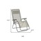 Homeroots 27" Gray Steel Outdoor Zero Gravity Chair 373473 - alternate 3