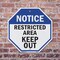 Signmission Notice Restricted Area Keep Out, 10 inch X 10 inch, Aluminum Metal Signs, 2PK OC-A-2PACK-10-176 - alternate 6
