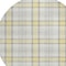 Homeroots 8' Yellow And Gray Round Plaid Washable Indoor Outdoor Area Rug 601376 - alternate 9