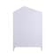 Homeroots 50" White Solid and Manufactured Wood and Solid Wood Three Tier Double Bookcase 347521 - alternate 6