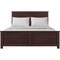 Homeroots Espresso Inlaid Panels Solid Wood King Bed Frame 523667 - alternate 7