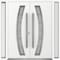 Vdomdoors Aluminum Double Doors Deux 6500 White Enamel Frosted Glass 2 Sidelights Entry Modern Painted 100x96 DEUX6500DEXD-BEM-W14+72+14xH96-LH-I - alternate 1
