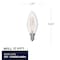Bulbrite 40w B11 Dimm (E12) Candelabra Scrw Bse Edison Style Filament Clr LED Lght Bulb Soft Wht, 3000K, 4PK 861588 - alternate 9