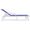 Leisuremod Marlin Patio Chaise Lounge Chair with Armrests in White Aluminum Frame, Navy Blue MLAW-77NBU - alternate 10