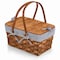 Picnic Time Family Of Brands Kansas Handwoven Wood Picnic Basket, Navy Blue & White Stripe 350-01-211-000-0 - alternate 1