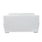 Homeroots 69in White And Silver Faux Leather Love Seat 329480 - alternate 6