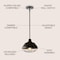 Jonathan Y Levi 10.38" 1-Light Industrial Farmhouse Iron LED Pendant, Oil Rubbed Bronze JYL1118A - alternate 11
