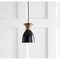 Jonathan Y Edison 5.75" Metal LED Pendant, Black/Brass Gold JYL6136A - alternate 11