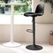 Homeroots Set of Four Black Heavy Duty Plastic and Metal Mid Back Adjustable Height Swivel Bar Chairs 565373 - alternate 7