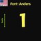Aacc Self-Adhesive Vinyl Number: 1, Size: 4 cm. Color: Yellow Font: Anders, 4PK AACC-Anders-N1-Yellow-M4x4 - alternate 1