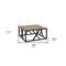 Homeroots 35" Black Steel Square Coffee Table 521995 - alternate 7