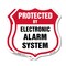 Signmission Security Alarm Shield Sign Protected By, 6 inch X 6 inch, Plastic Sign, 2PK SHI-P-2PACK-6-460 - alternate 1