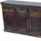 Homeroots 72in Dark Brown and Green Solid Wood Four Drawer Sideboard with Four Doors 488611 - alternate 5