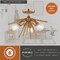 Vaxcel Estelle 3-Light 17 in W Brass Gold Mid-Century Modern Sputnik Semi Flush Ceiling Fixture C0164R - alternate 9